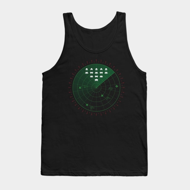 Air Space Invaders Tank Top by santo76